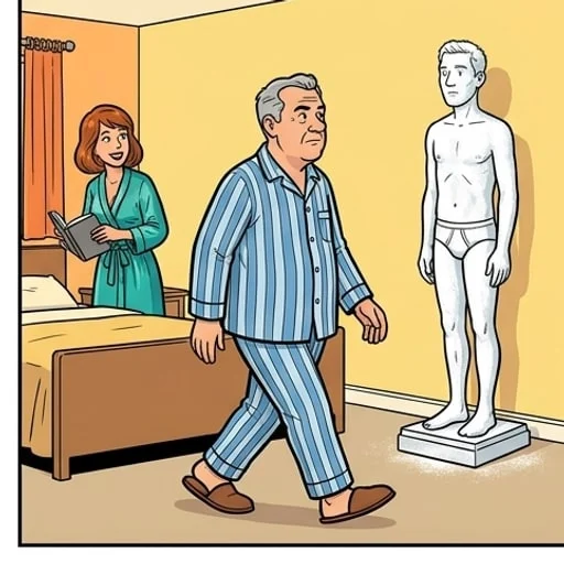 A husband finds a statue in the bedroom - illustration 3