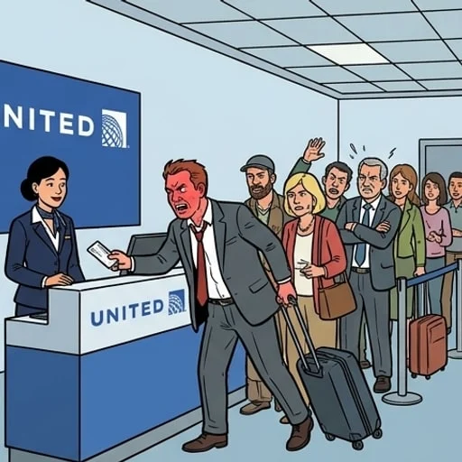 Airport check-in agent silences a first-class passenger - illustration 2