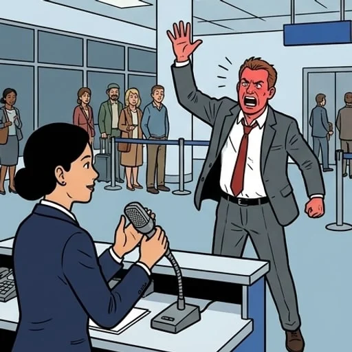 Airport check-in agent silences a first-class passenger - illustration 3