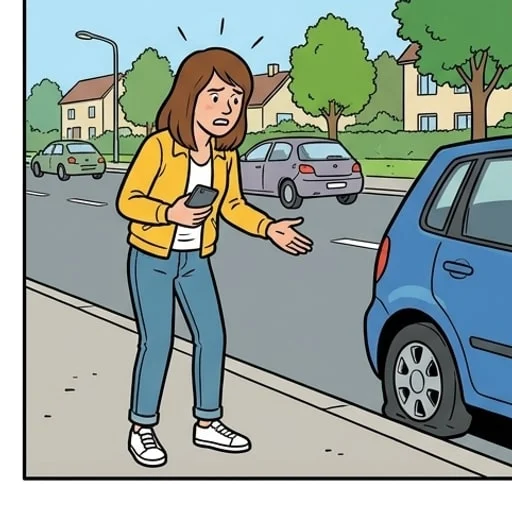 Car Trouble: Dad Asks About the Spare Tire - illustration 3