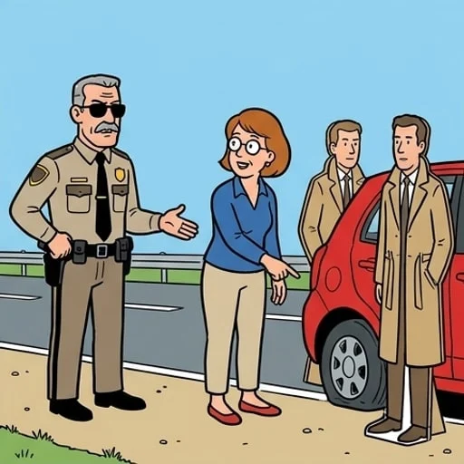 Car Trouble on the Interstate: Her Flashers Stopped Traffic - illustration 4