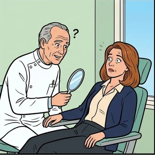 Dentist Appointment: Alice Spots a High School Name - illustration 4