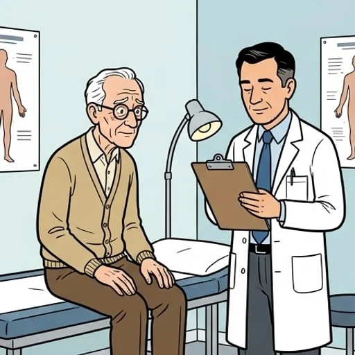 Doctor Check-Up: An Elderly Husband’s Strange Concern — illustration 1
