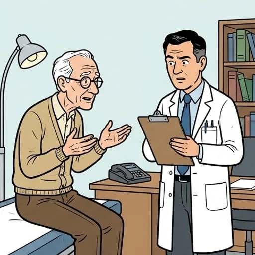 Doctor Check-Up: An Elderly Husband’s Strange Concern - illustration 2
