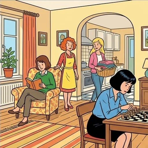 Five Sisters Riddle: What Is the Fifth Sister Doing? — illustration 1