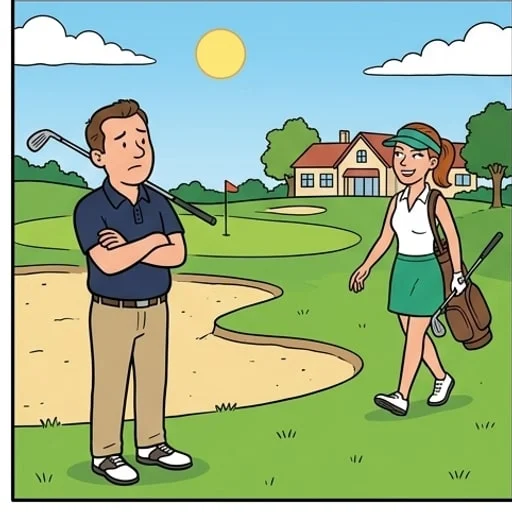 Golf Course Salesman Gets Lost and Meets His Match - illustration 3