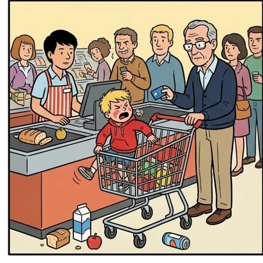 Grandpa Loads the Car After a Grocery Store Meltdown - illustration 3