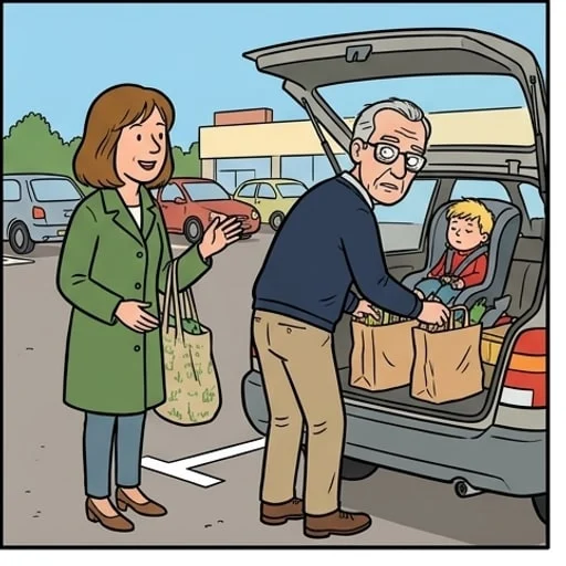 Grandpa Loads the Car After a Grocery Store Meltdown - illustration 4