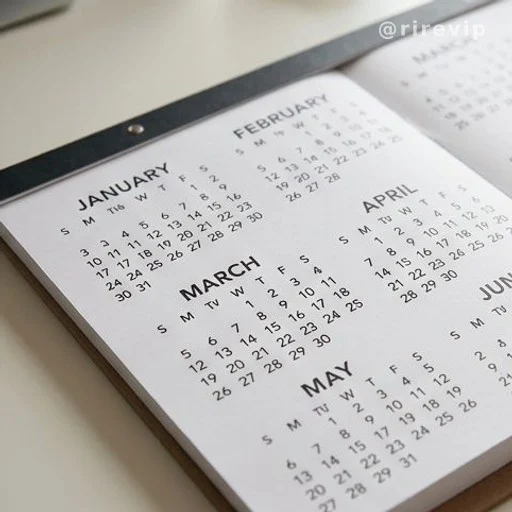 Open calendar showing months January to May, common riddle mistake