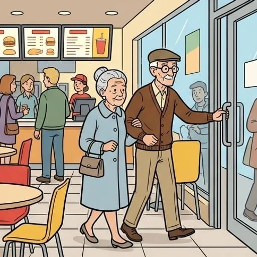 Restaurant couple shares one meal, then grandma explains why — illustration 1
