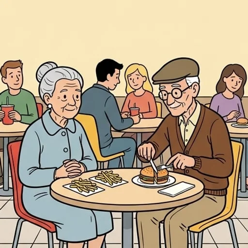 Restaurant couple shares one meal, then grandma explains why - illustration 2