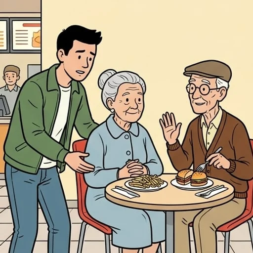 Restaurant couple shares one meal, then grandma explains why - illustration 3