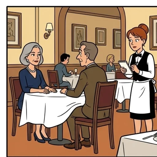 Restaurant Dinner: the disappearing husband — illustration 1