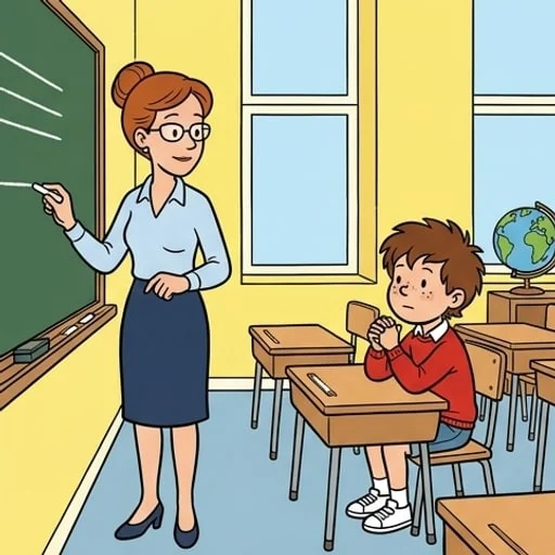 School Math Lesson: Little Johnny Counts One Cat Too Many — illustration 1