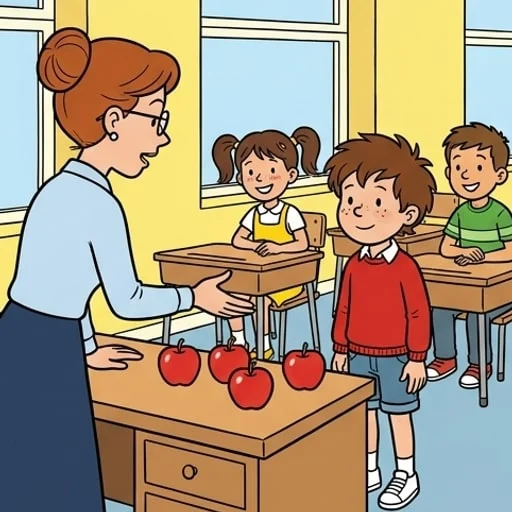 School Math Lesson: Little Johnny Counts One Cat Too Many - illustration 3