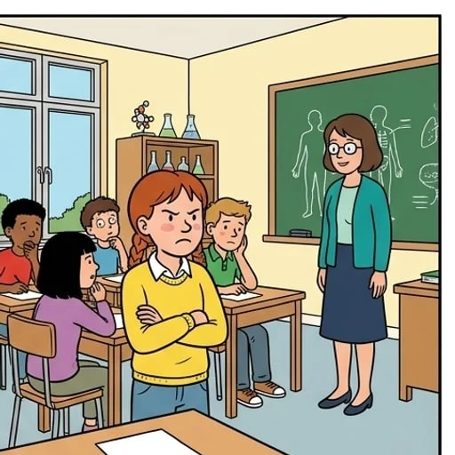 School Science Class: Little Mary’s Awkward Answer - illustration 2