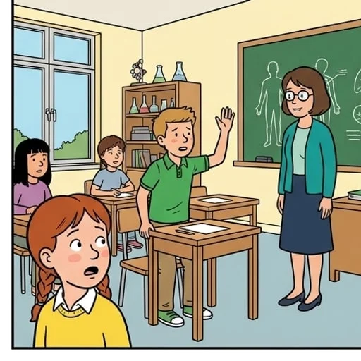 School Science Class: Little Mary’s Awkward Answer - illustration 3