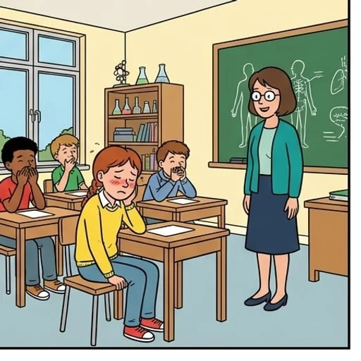 School Science Class: Little Mary’s Awkward Answer - illustration 4