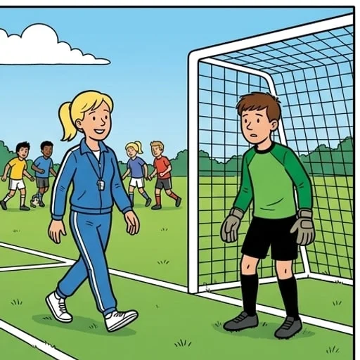 School Soccer Mix-Up: the PE Teacher and the Quiet Student - illustration 2