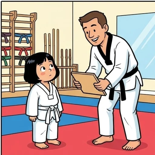 Taekwondo class takes a funny turn for one little girl — illustration 1