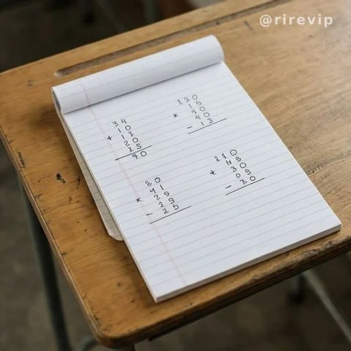 Handwritten profit calculations on a notepad showing two separate transactions