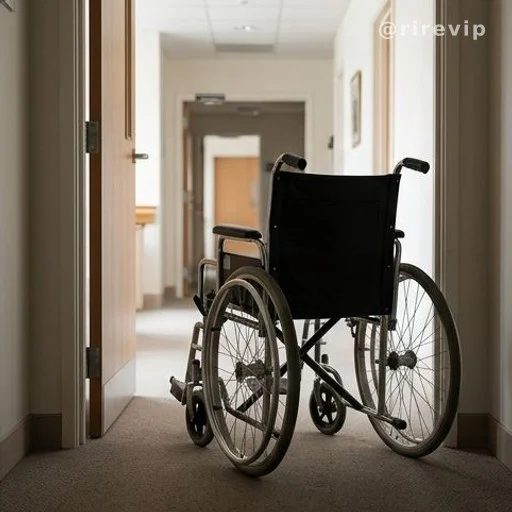 Wheelchair near open doorway illustrating the third man riddle answer