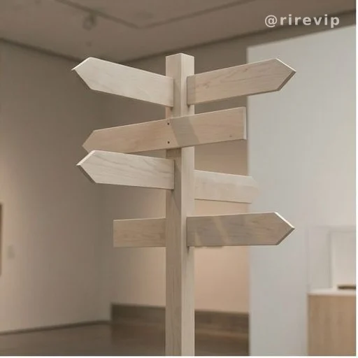 Blank wooden signpost with multiple directions symbolising different psychological choices